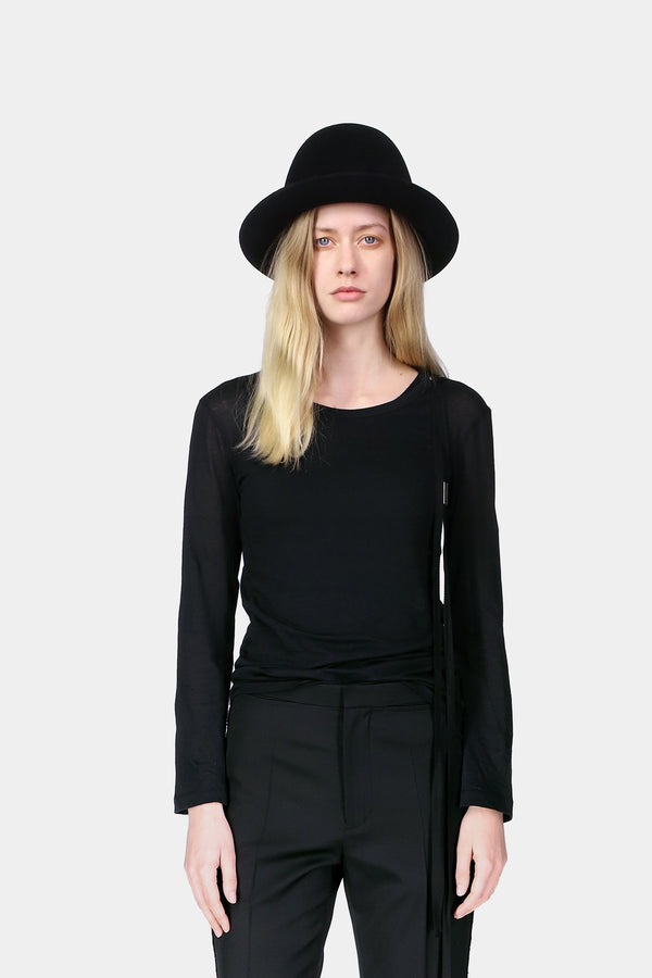 Camille Long Sleeves Rib T-Shirt