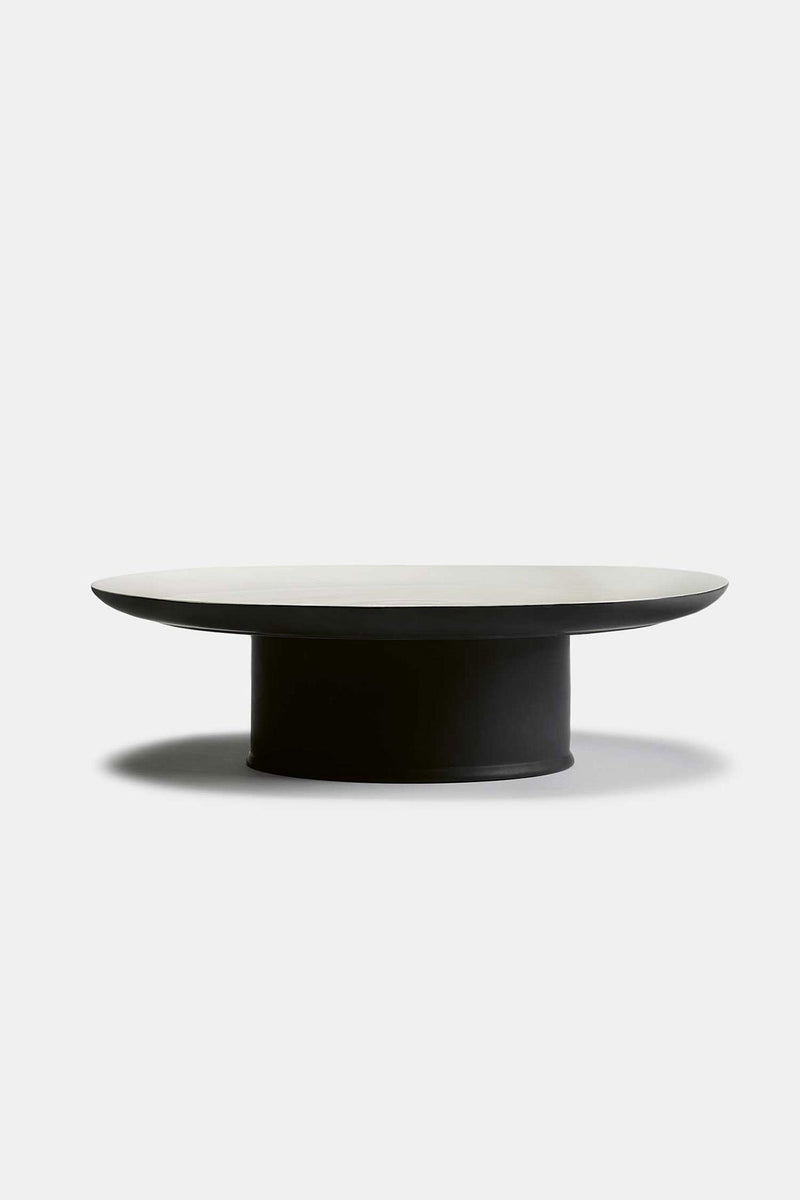 Ra Cake Stand - Porcelain black/ off-white